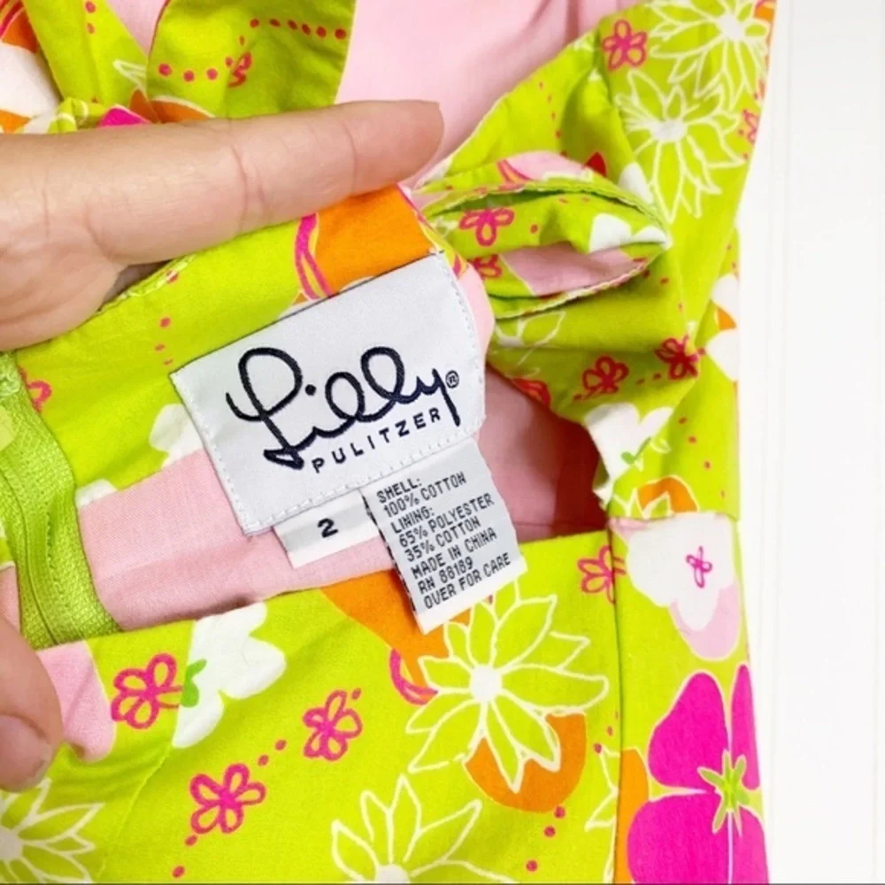 Vintage Lilly Pulitzer Strapless Flip Flop Dress - Picture 4 of 5